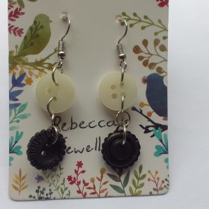 Classic button earrings