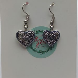 Metallic Heart Earrings